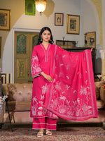 Beautifully embroidered cotton suit set