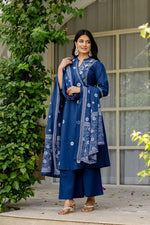 Angrakha pattern pure cotton full suit set