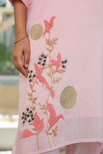 Pure Mul cotton Zari embroidered kurta pant