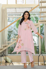 Pure Mul cotton Zari embroidered kurta pant