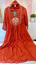 Mul cotton Zari embroidered full suit