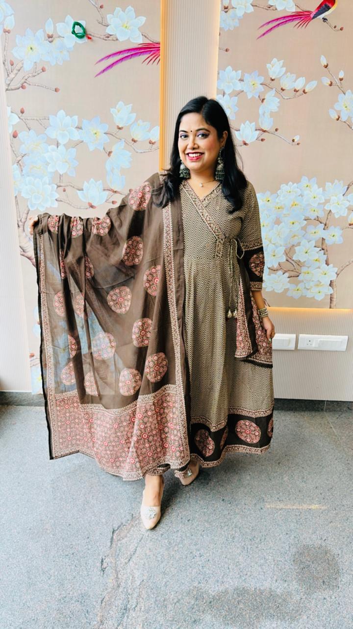 Wow Angrakha cotton full suit set