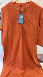 Pretty rust cotton kurta