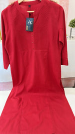 Pretty red cotton kurta
