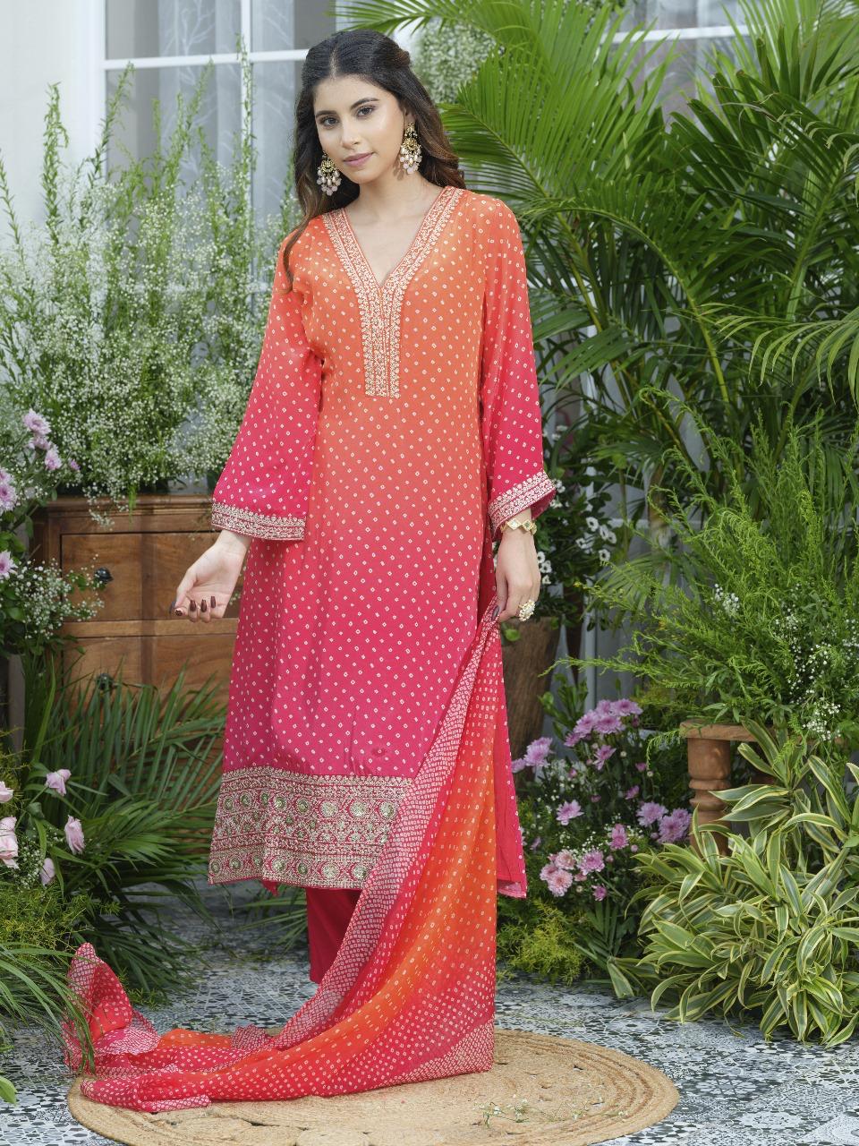 Pure crepe Zari detailing lining suit set. Very premium fabric quality