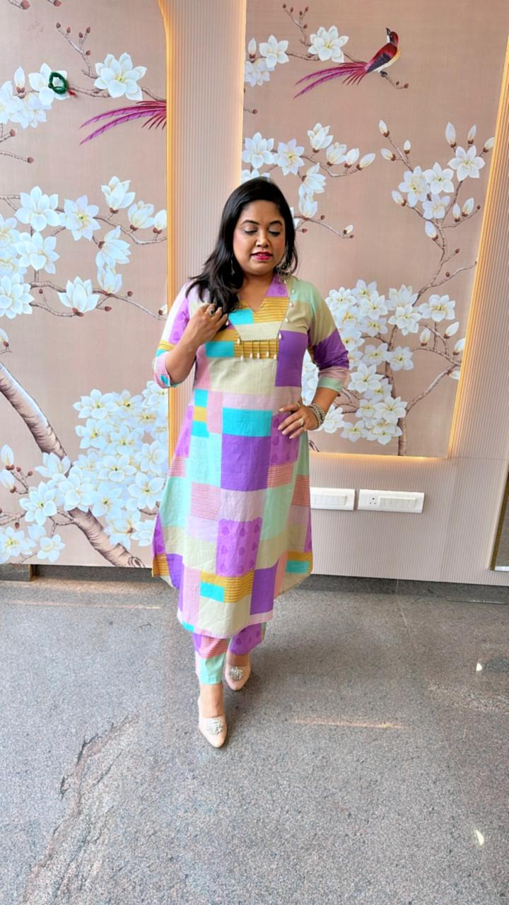 Wow pure cotton stylish co ord set! True to size and perfect fit