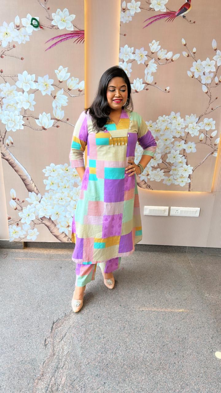 Wow pure cotton stylish co ord set! True to size and perfect fit