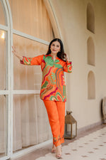 Pretty Mul silk digital printed Co ord