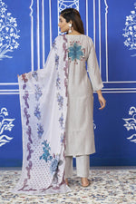 Grey githan work designer back suit set