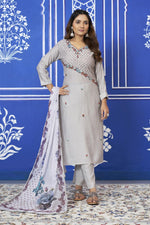 Grey githan work designer back suit set