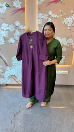 Raw silk smart kurta pant