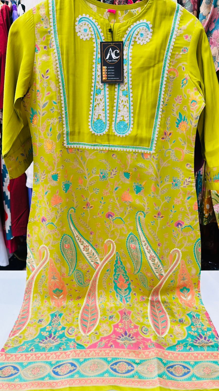 Modale Kalamkari kurta pant in green