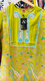 Modale Kalamkari kurta pant in green