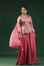 Pretty silk party wear palazzo set