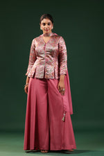 Pretty silk party wear palazzo set