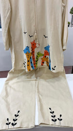 Cotton appliqué suit set