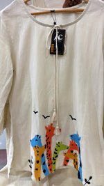 Cotton appliqué suit set