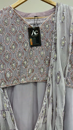 Chinon Lehenga paired with pretty handwork blouse (extra margin available)