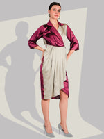 Satin silk wrap on dress