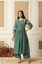 Muslin Zari detailing kurta pant