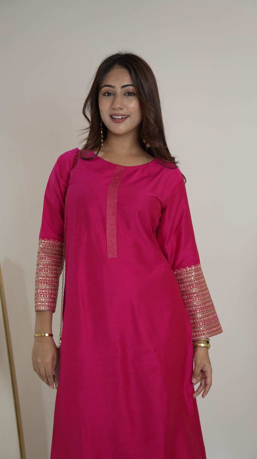 South silk heavy embroidery kurta pant