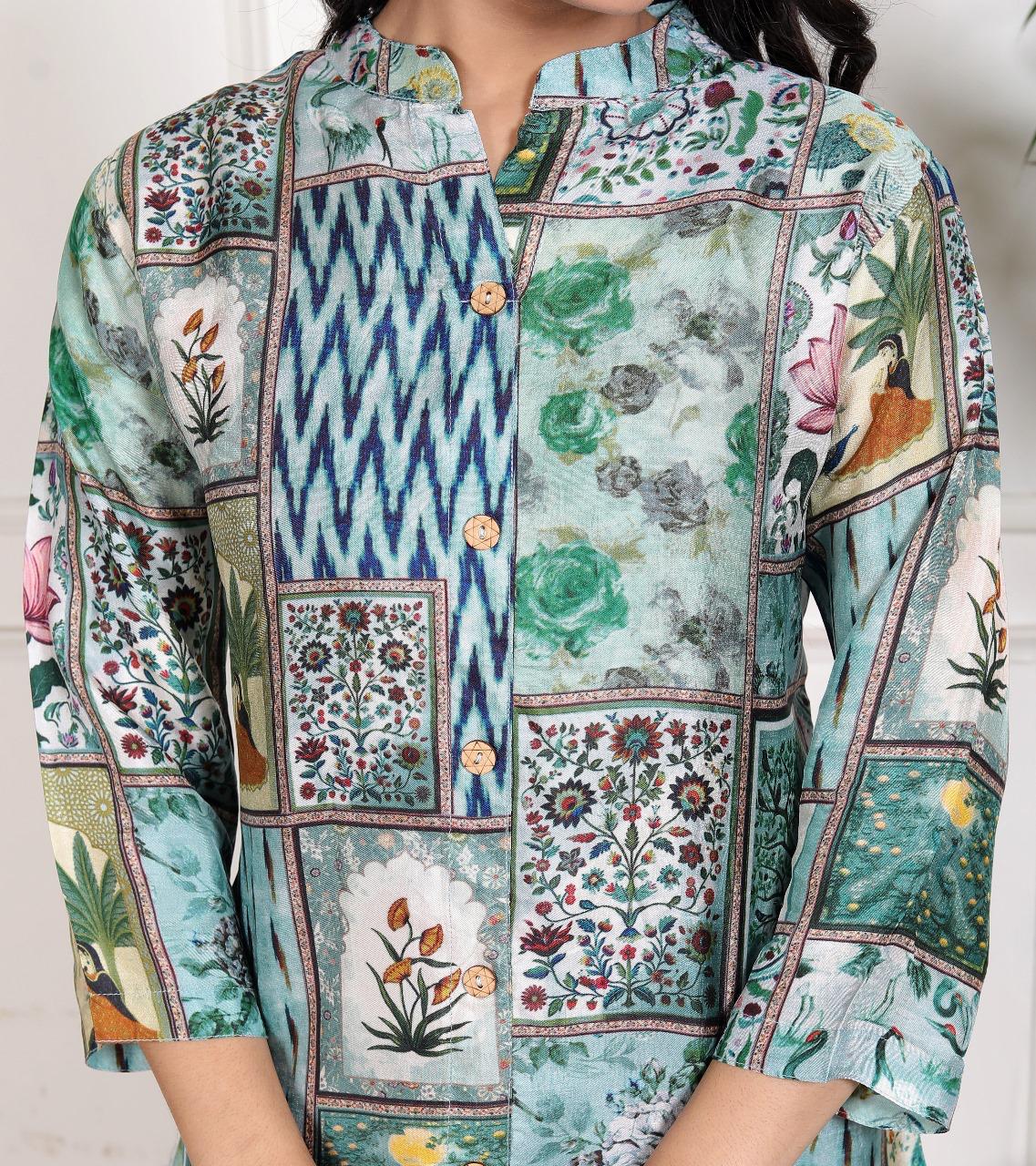 Russian silk floral top