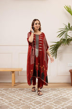 Pure crepe designer kaftan set