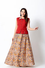 Kalamkari divider cotton co ord set