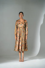 Kalamkari satin silk one piece