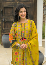 Pretty farshi salwar yellow Kalamkari in premium cotton