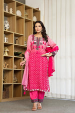 Pure Mul silk beautiful detailing suit set