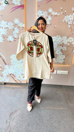 Imported fabric embroidered co ord set