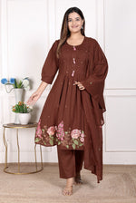 Pure cotton full suit fully embroidered