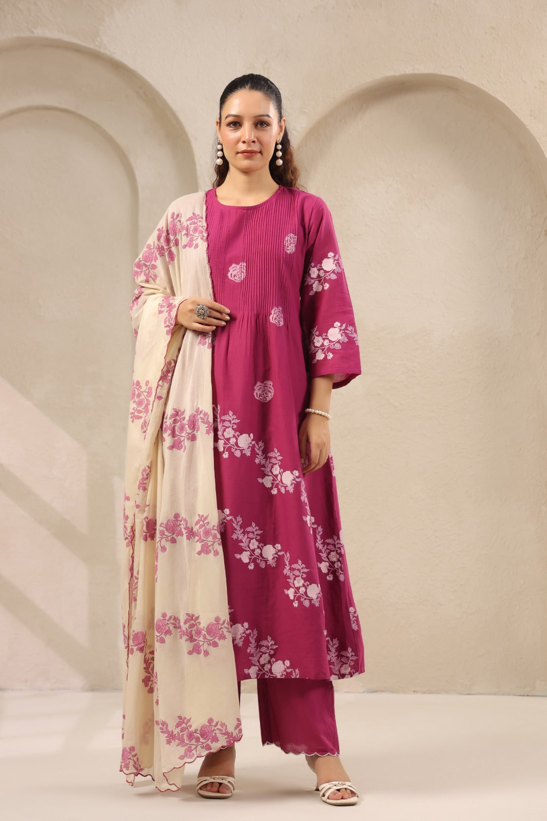 Wow Mul Chanderi suit set