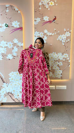 Pure cotton lace detailing suit set pink