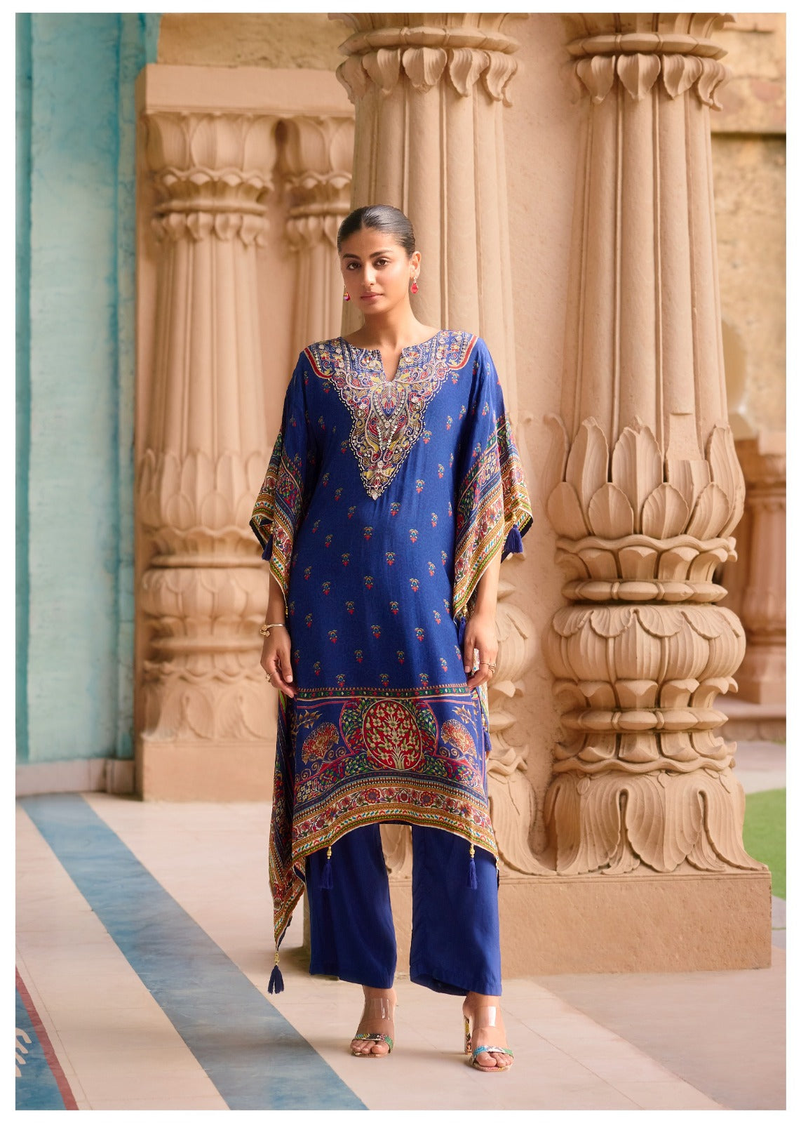 Pure crepe designer kaftan