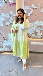 Premium handwork tissue Anarkali suit set