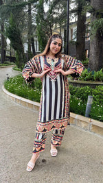 (Restock in high demand) Premium silk gotta detailing Chogas (pose fit- can go a size down for correct fit ) in black