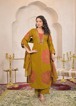 Designer cotton appliqué work suit set