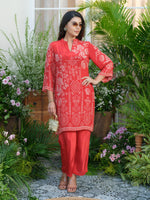 Pure crepe bandhani co ord set