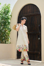 Beautiful doll pattern cotton kurta pant