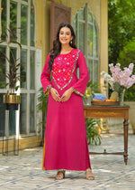 Pink bandhani cotton kurta pant