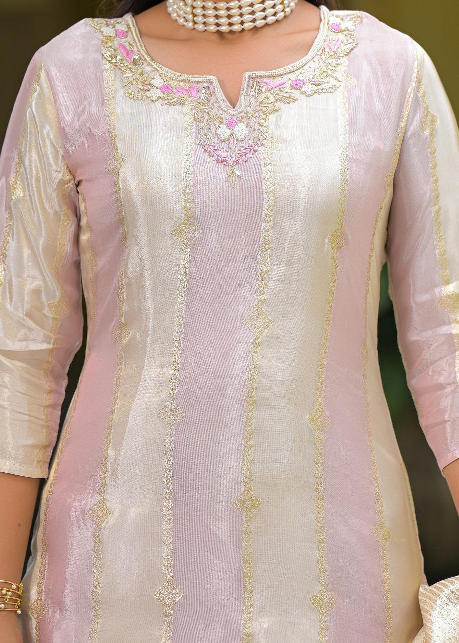 Restocked !! Pretty pretty Shimmer tissue jacquard suit set !!