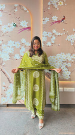 Heavy rayon green full suit