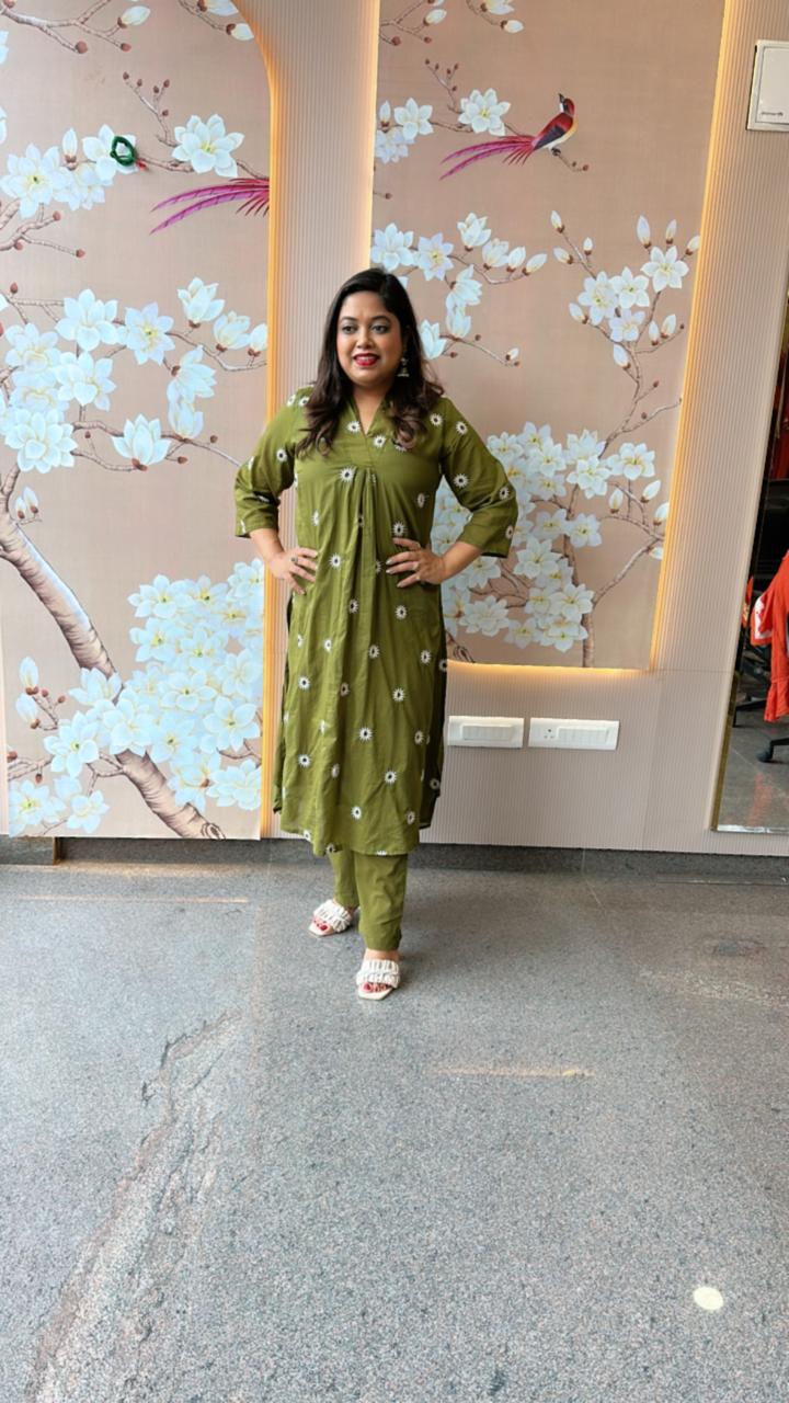 Premium Mul cotton sunflower kurta pant