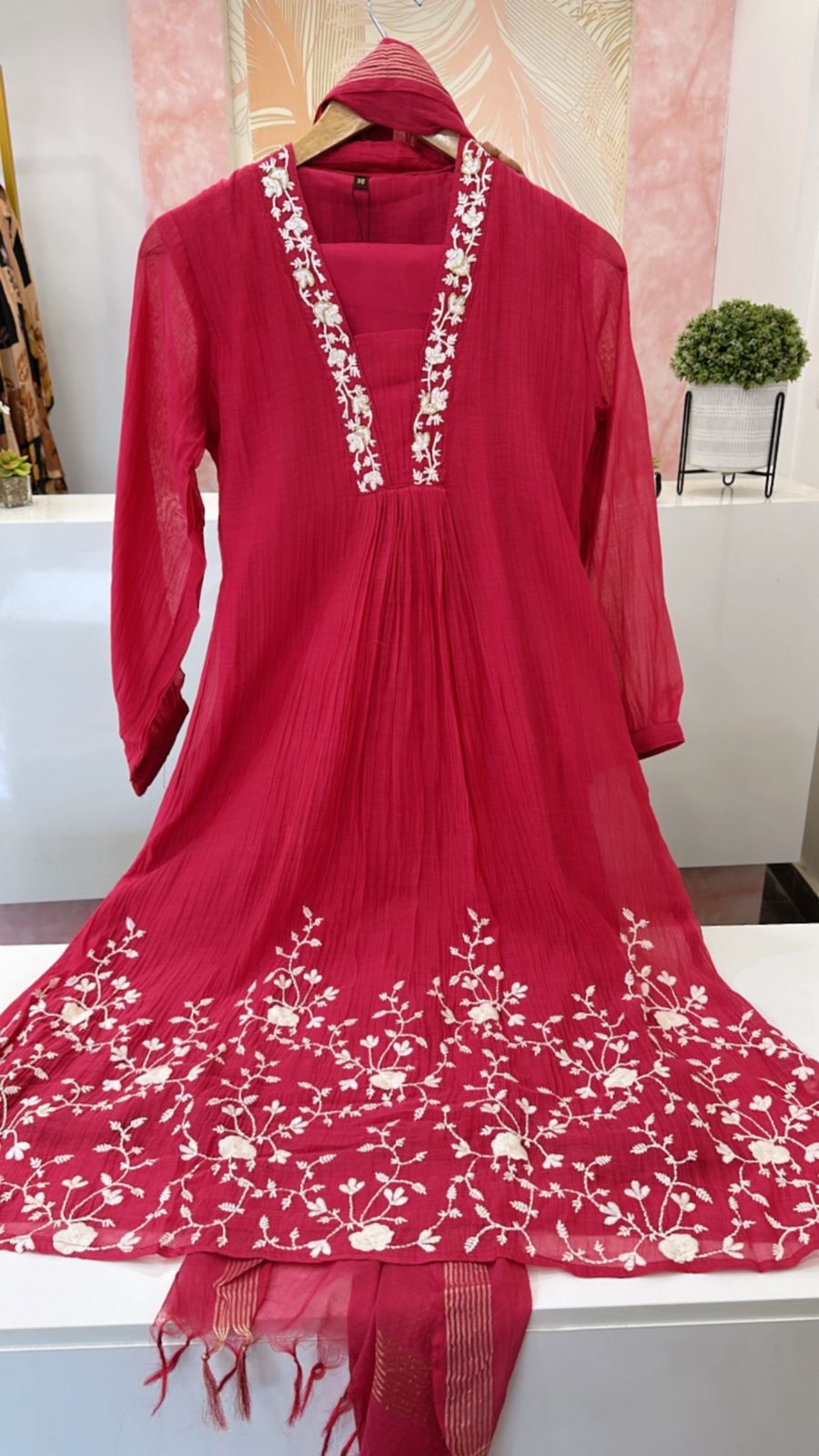 Premium Mul Chanderi suit set