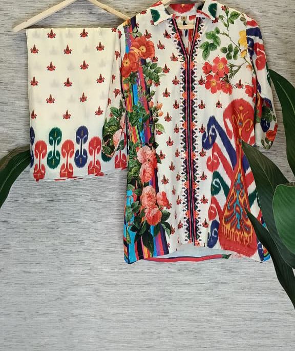 Pure crepe lining co ord set