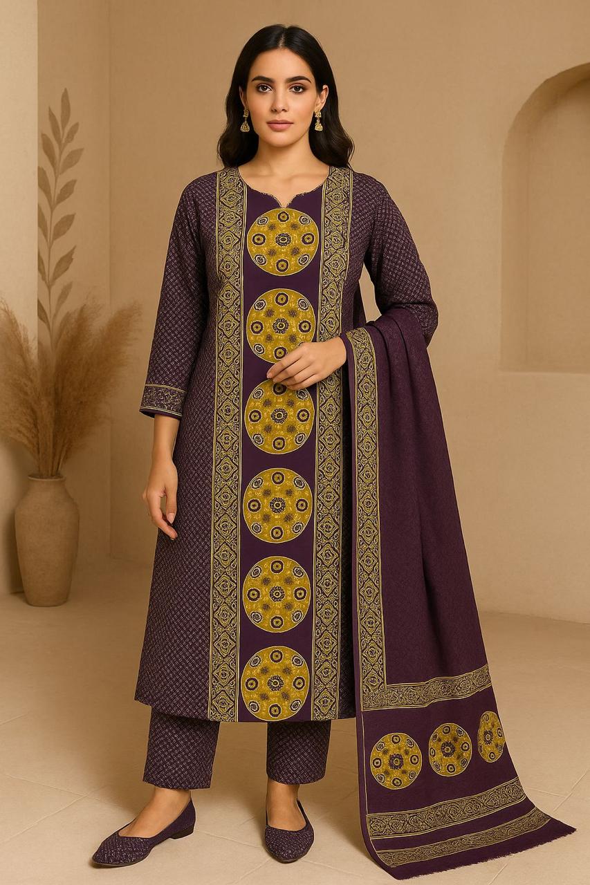 Pure cotton suit set in wine