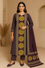 Pure cotton suit set in wine