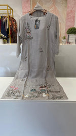 Dola silk heavy handwork suit set